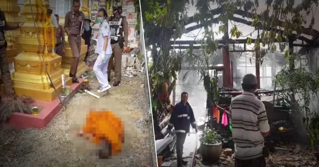 สลด ! ไฟไหม้กุฏิวอด หลวงพ่อวัย 69 ปี วิ่งหนีล้มมรณภาพ