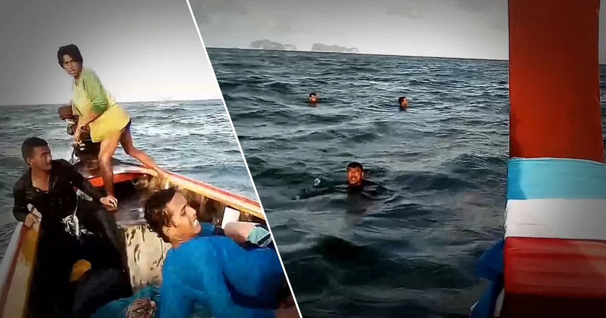 หวิดดับ ! คลื่นซัดเรือประมงแตก ลูกเรือว่ายน้ำกว่า 5 กม. ขอความช่วยเหลือ