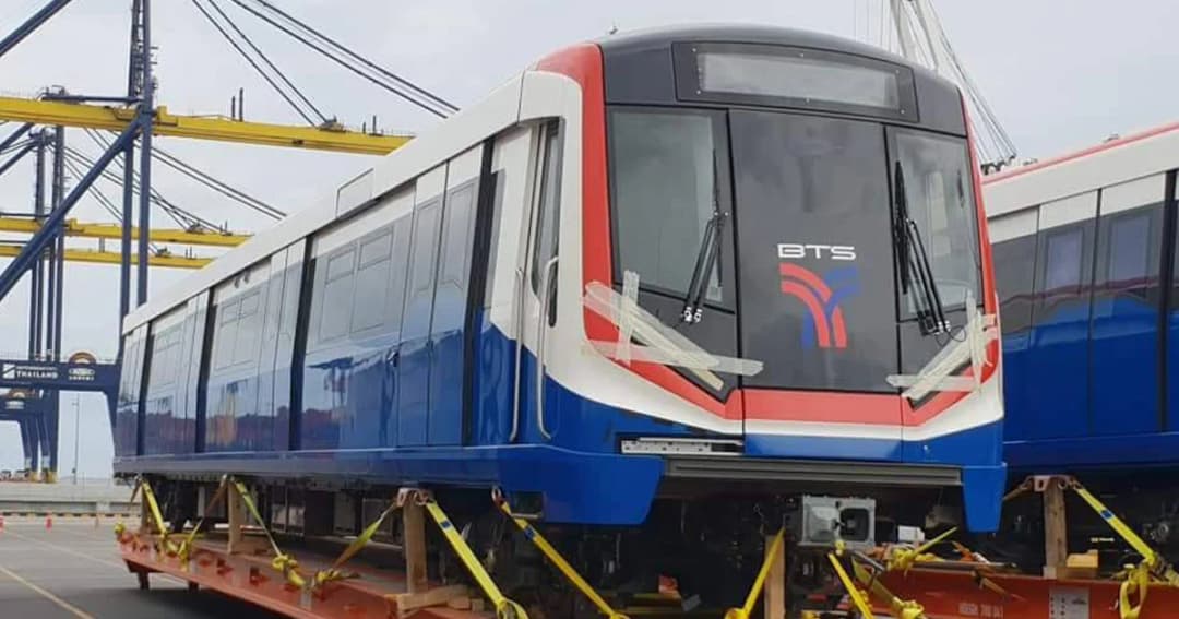 ถึงไทยแล้ว! บีทีเอสขบวนใหม่ รองรับผู้โดยสารได้เพิ่มขึ้น ให้บริการปลายปีนี้