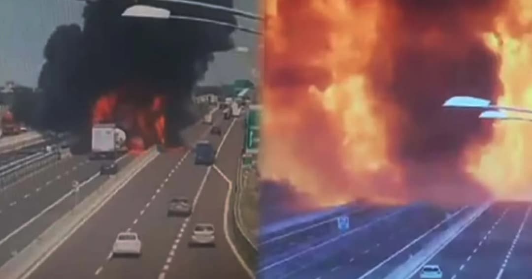 ชนวินาศสันตะโร! รถน้ำมันระเบิดบนทางด่วนในอิตาลี ตาย 3 เจ็บ 70