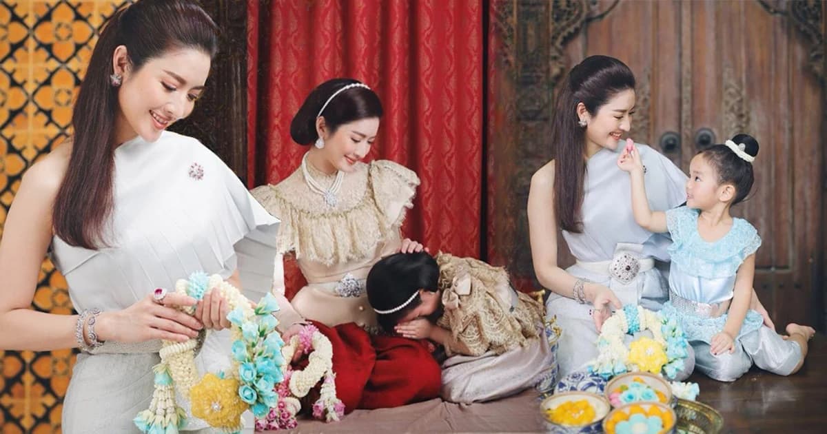 ใกล้วันแม่แล้ว! “แอฟ ทักษอร” ควงคู่ลูกสาว “น้องปีใหม่” ถ่ายแบบชุดไทย