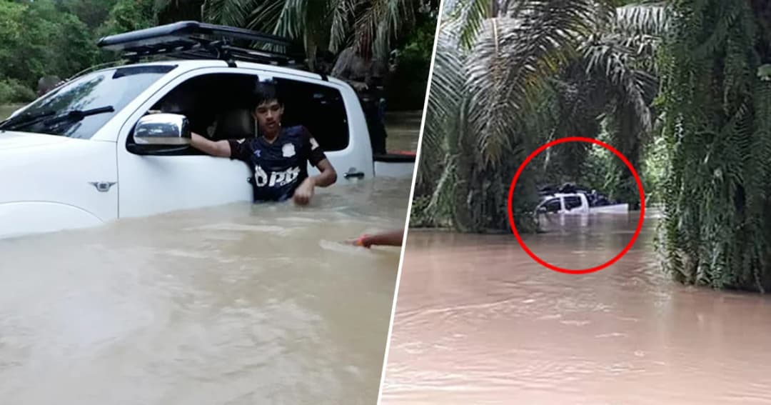 กู้ระทึก! นักดำน้ำต่างชาติเคยช่วย ‘ทีมหมูป่า’ ถูกน้ำซัดรถจมคลอง ชาวบ้านแห่ช่วย