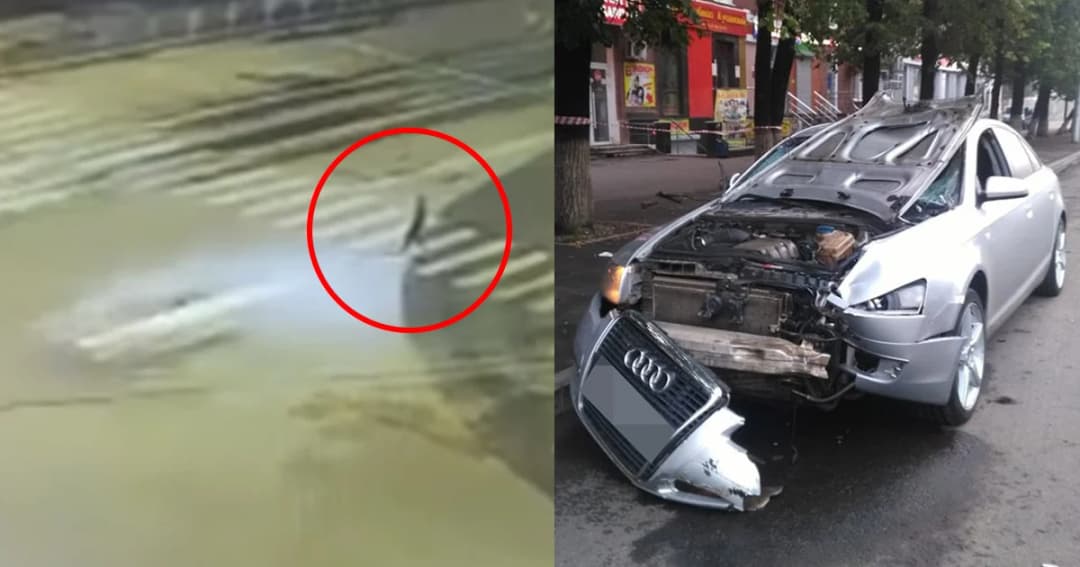 หนุ่มรัสเซียเมาแล้วขับ ซิ่งรถข้ามแยกชนคนข้ามถนนร่างฉีก