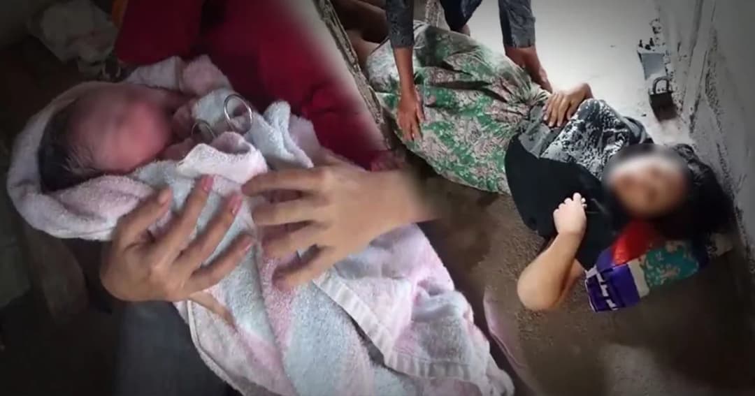 ไม่รู้ว่าท้อง ! สาว 22 บ่นปวดท้องน้อย เดินเข้าห้องน้ำลูกชายไหลออกมา