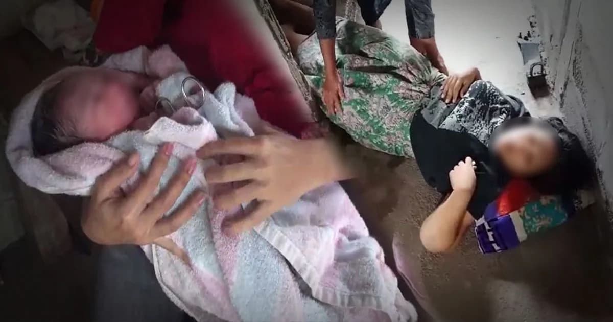 ไม่รู้ว่าท้อง ! สาว 22 บ่นปวดท้องน้อย เดินเข้าห้องน้ำลูกชายไหลออกมา