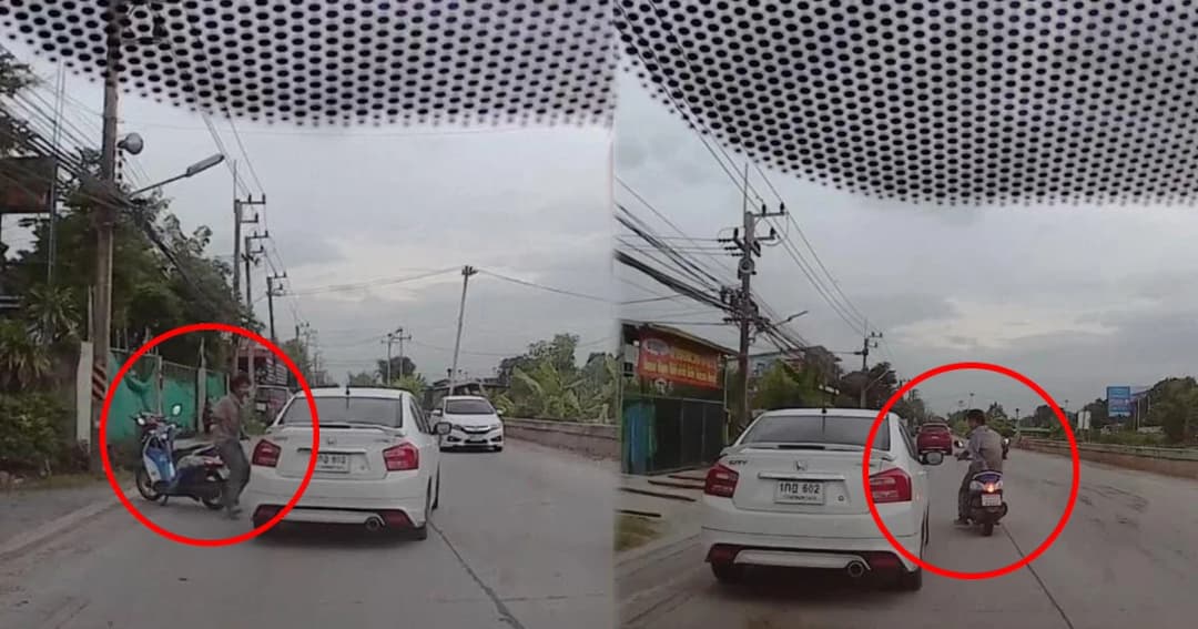 ตร.ปทุมฯ รวบแล้ว หนุ่มหัวร้อนขี่ จยย.ไล่รถเก๋ง แจ้ง 4 ข้อหา