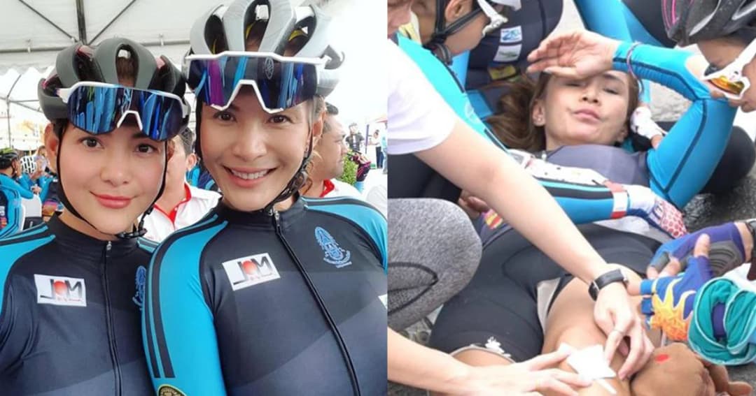 “เอ อัญชลี” จักรยานล้มกระดูกหัก ขณะร่วมปั่นช่วยเหลือ 3 จังหวัดใต้