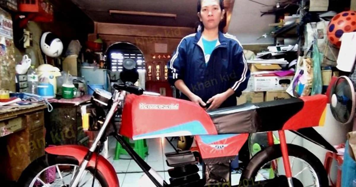 สายแว้นต้องชอบ สาวไทยนักสร้างมอไซค์กงเต๊ก