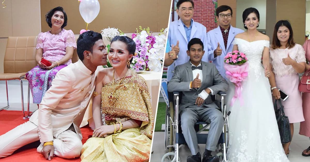 สุดชื่นมื่น! เจ้าบ่าวป่วยไข้เลือดออก จัดงานวิวาห์กลางโรงพยาบาล