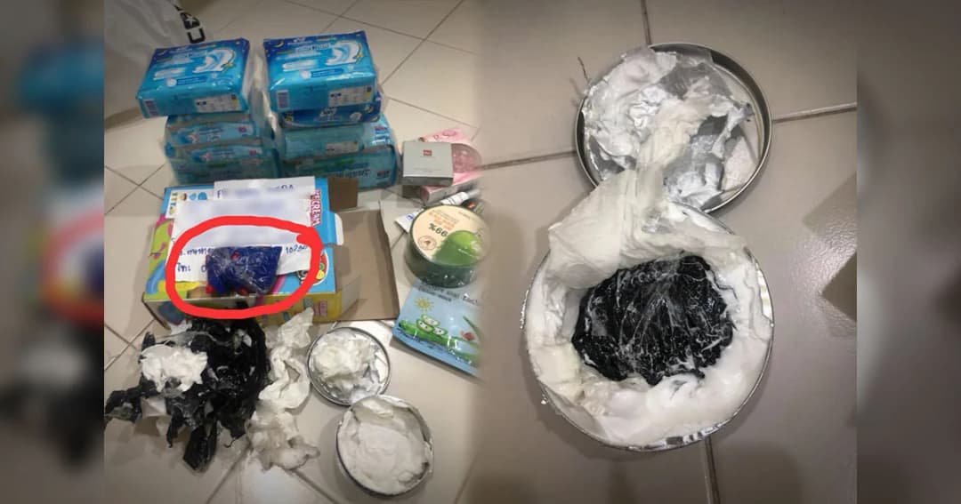 ถึงกับผงะ ! แม่ค้าออนไลน์เจอยาบ้าซุกกระปุกครีม ก่อนฝากบินไปเกาหลี