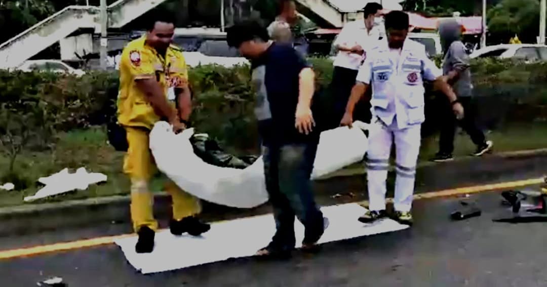 วัยรุ่นขี่บิ๊กไบค์ พลิกคว่ำ เชิงสะพานพระราม 5 คอขาด ดับอนาถ