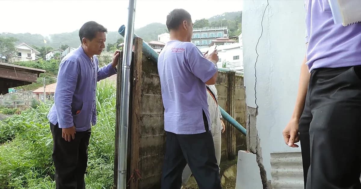 ดอยแม่สลองดินทรุด บ้านเสียหายร่วม 20 หลัง