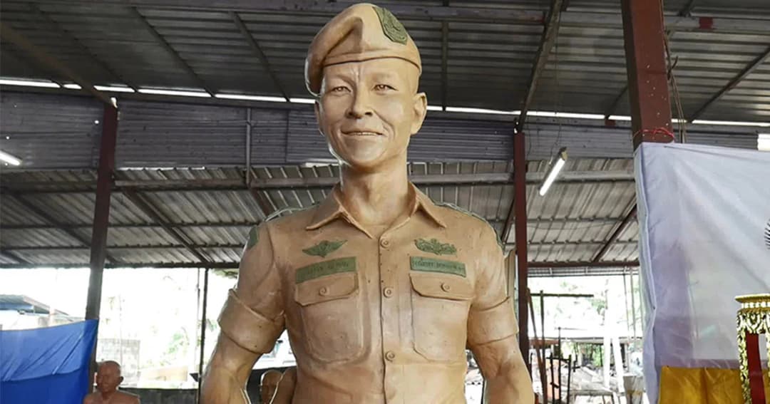 ผู้ว่าฯ ร้อยเอ็ด ร่วมพิธีเททองรูปเหมือน “จ่าแซม”