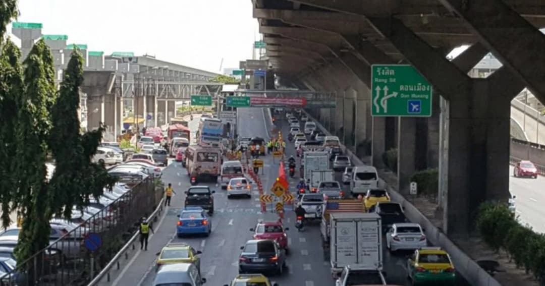 กรมทางหลวง แจ้งปิดจราจรถนนวิภาวดีรังสิต (ขาออก) 25 -26 ส.ค.นี้  เวลา 22.00 – 04.00 น.