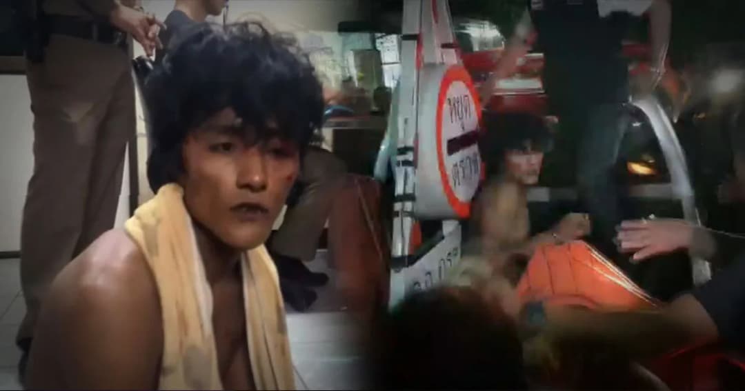 หวิดรุมประชาทัณฑ์ ! หนุ่มเมียนมาคลั่งยา ปีนหลังคาบ้านเสียหายนับ 10 หลัง