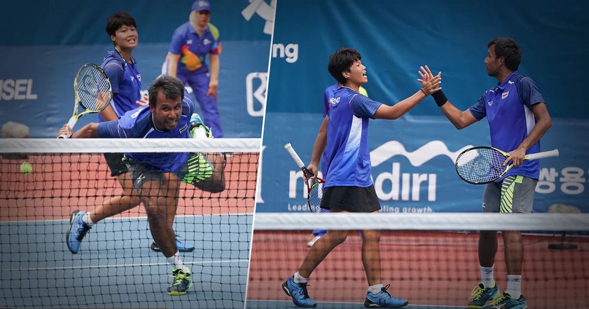 สู้เต็มที่ ! “สนฉัตร – ลักษิกา” คว้าเหรียญเงินเทนนิสคู่ผสม รอบชิงชนะเลิศ