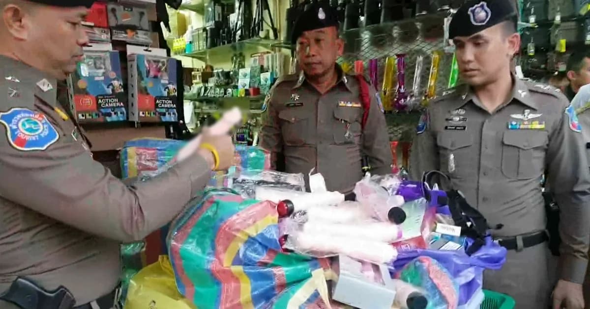 บุกจับพ่อค้าเมืองพัทยา ขายอุปกรณ์เซ็กส์ทอย ยาปลุกเซ็กส์ บุหรี่เถื่อน