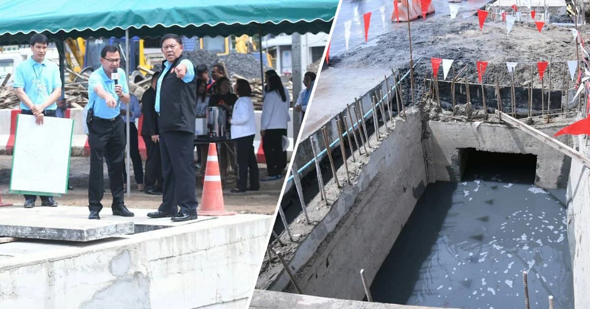 กทม. เผยสร้างบ่อหน่วงน้ำใต้ดิน ย่านวงเวียนบางเขน คาดเสร็จเดือนก.ย.นี้