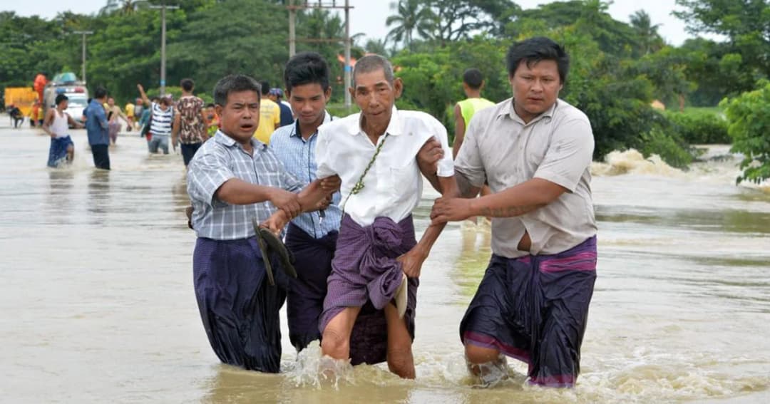 เสียชีวิต 4 ราย สูญหาย 3 คน เขื่อนแตกตอนกลางเมียนมา