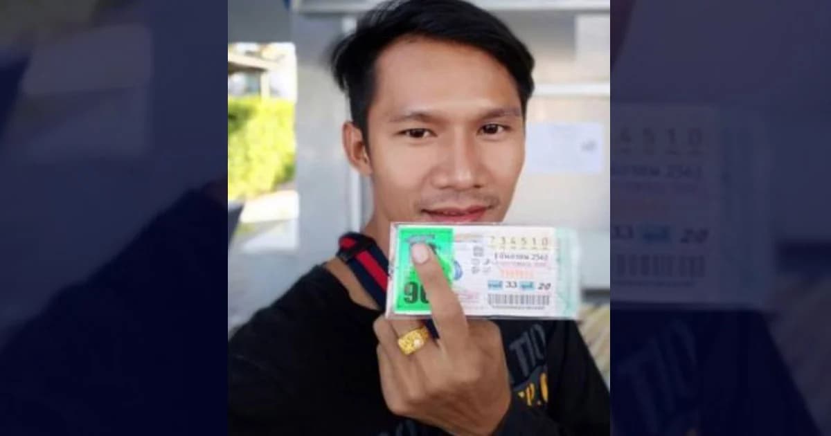 หนุ่มถูกหวย 90 ล้าน เตรียมมอบ 1 แสนให้พ่อค้าลอตเตอรี่ หลังเก็บรักษาไว้ให้