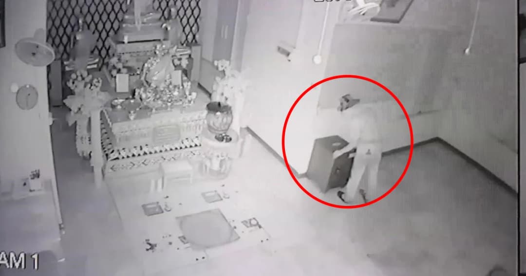 ตร. เร่งตามล่าโจรใจบาป ลักตู้เซฟรับริจาควัดดังเมืองสุพรรณ