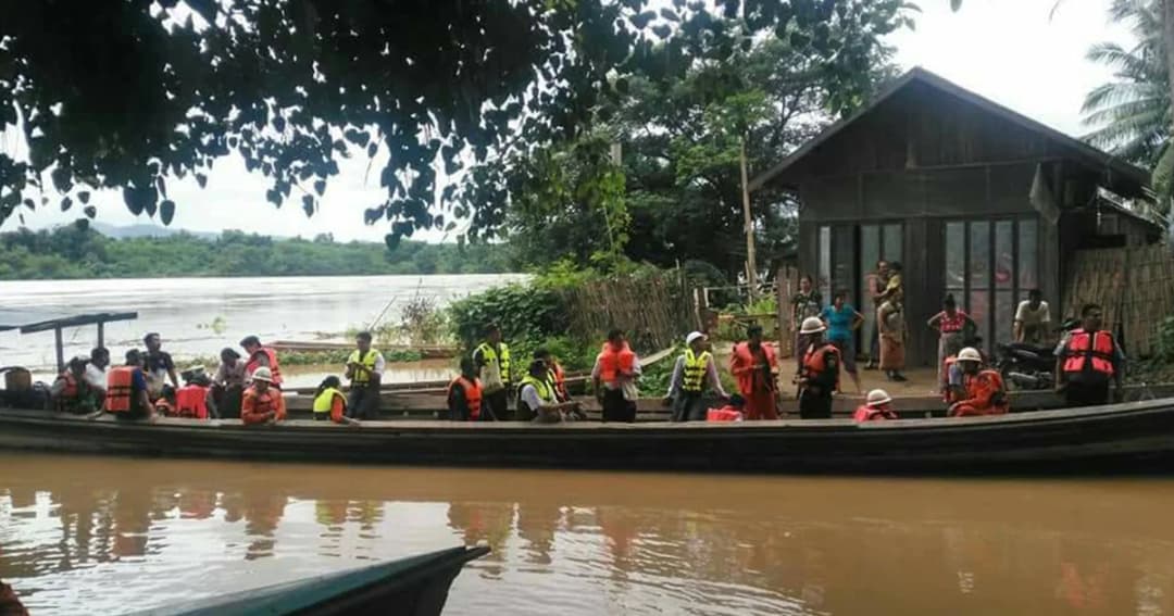 เฝ้าระวัง! น้ำสาละวินล้น ท่วมบ้านเรือนในเมียนมา หวั่นกระทบแม่สามแลบ