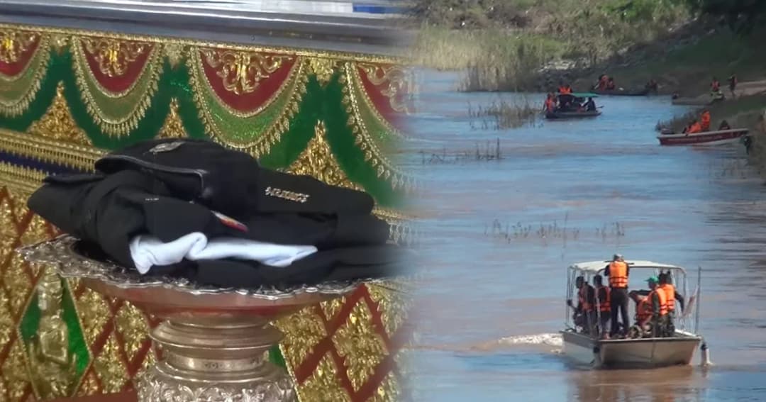 จัดพิธีรดน้ำศพทหารเรือล่มในแม่น้ำน่าน ขณะยังเร่งหาอีก 2 ชีวิตที่สูญหาย
