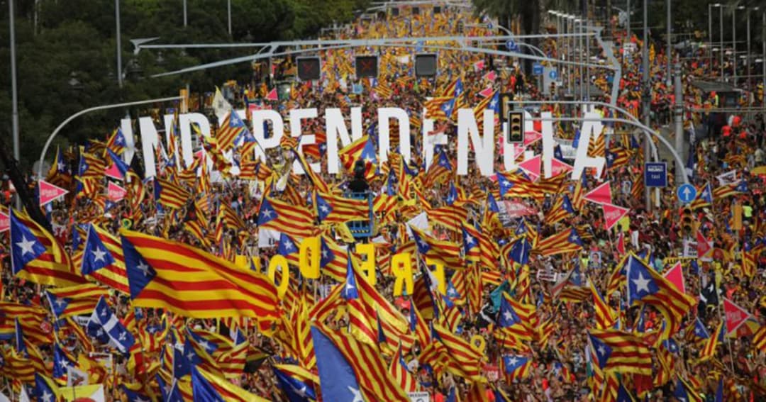 ชาวกาตาลันหลายแสน เข้าร่วมงานวันชาติกาตาลุญญา