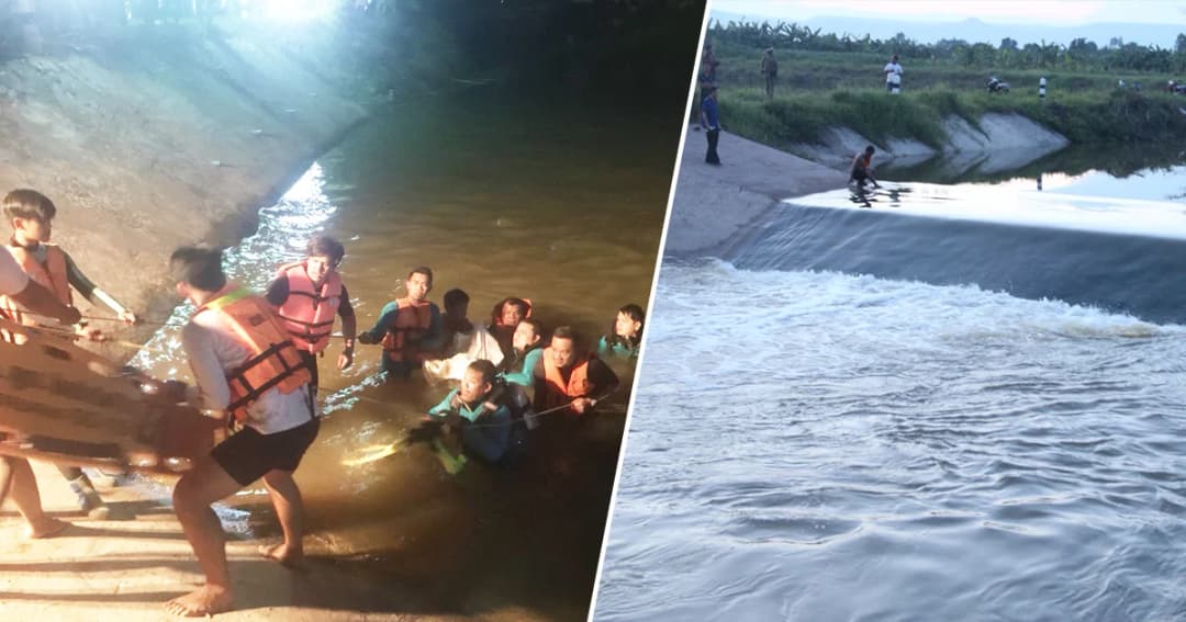 ระทึก! 6 นร. โดดช่วยเพื่อนตกน้ำ หลังขี่ จยย. ผ่านฝายน้ำล้น น้ำซัดจมดับ 2 ราย