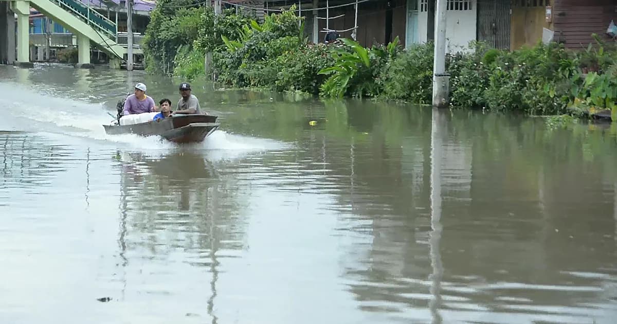 ราชบุรีอ่วม! รับน้ำ 2 เขื่อนใหญ่ จ.กาญจนบุรี ยังเจอพายุมังคุดถล่มซ้ำ