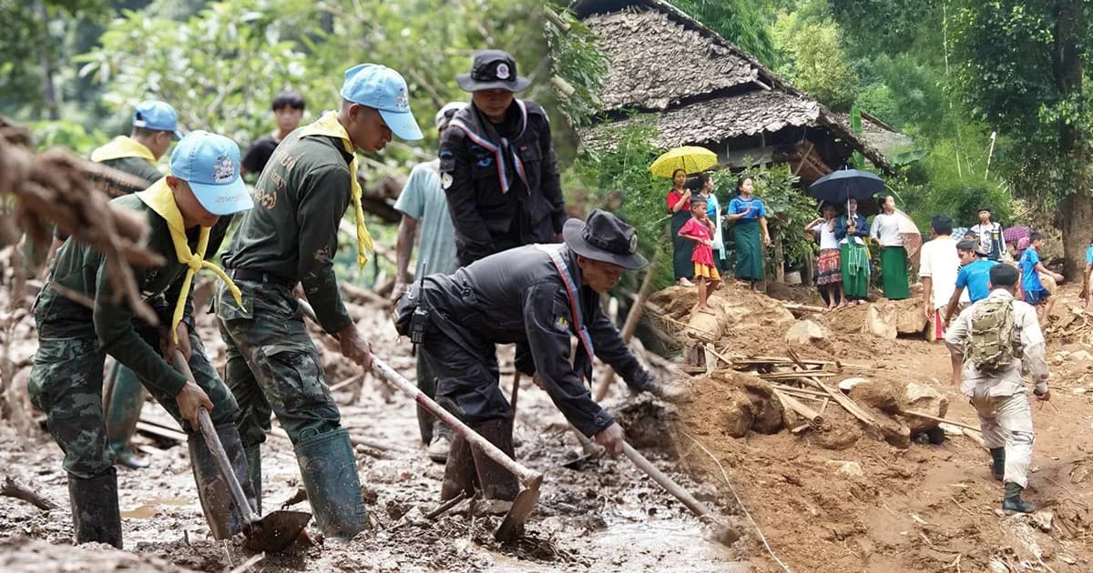 ค้นหาวันที่3 เหยื่อน้ำป่าซัดศูนย์อพยพฯ แม่ฮ่องสอน ยังหายอีก 5 ราย