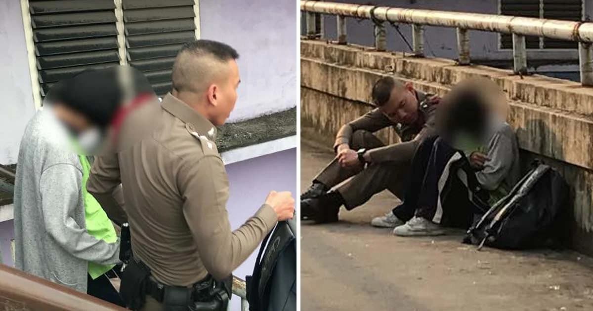 ตำรวจกล่อมเด็กน้อยใจ “พ่อแม่-เพื่อน-ครู” คิดจะโดดสะพาน