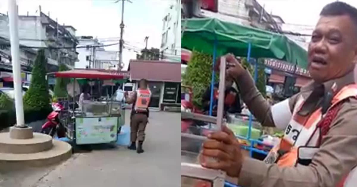 คนขายผลไม้งง! จ่ายค่าปรับที่โรงพัก ถูก ตร.หยิบผลไม้กินฟรี