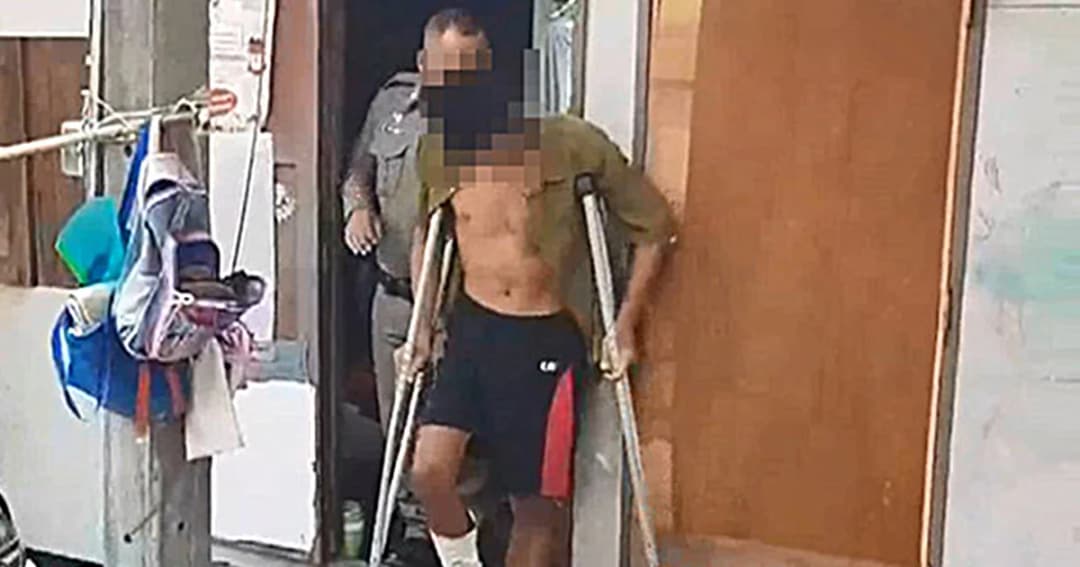 หนุ่มขาพิการ ทำร้ายเเม่ หลังไม่ให้เงินซื้อยาบ้า