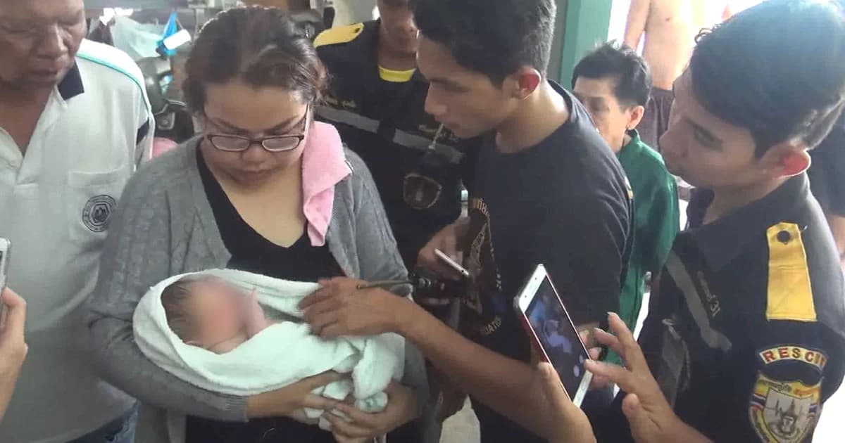 แม่ใจยักษ์ ! โยนลูกเพิ่งคลอดจากตึก 5 ชั้น เดชะบุญ เด็กรอดตาย