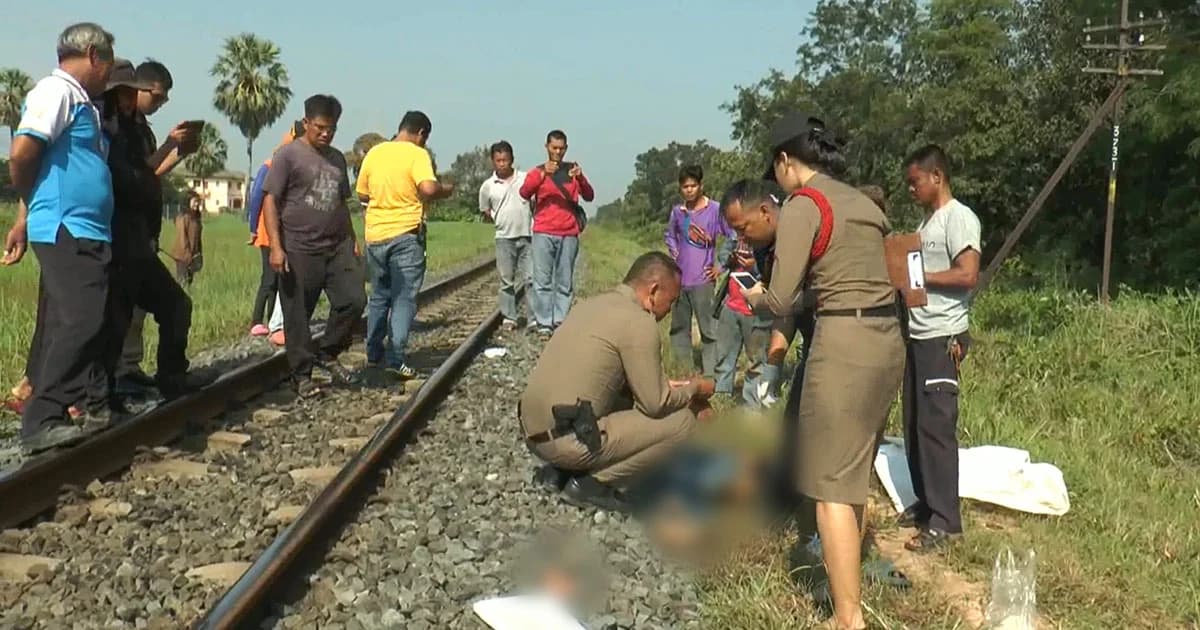 หนุ่มป่วยจิตถูกรถไฟชน สมองกระจาย ดับอนาถข้างราง !