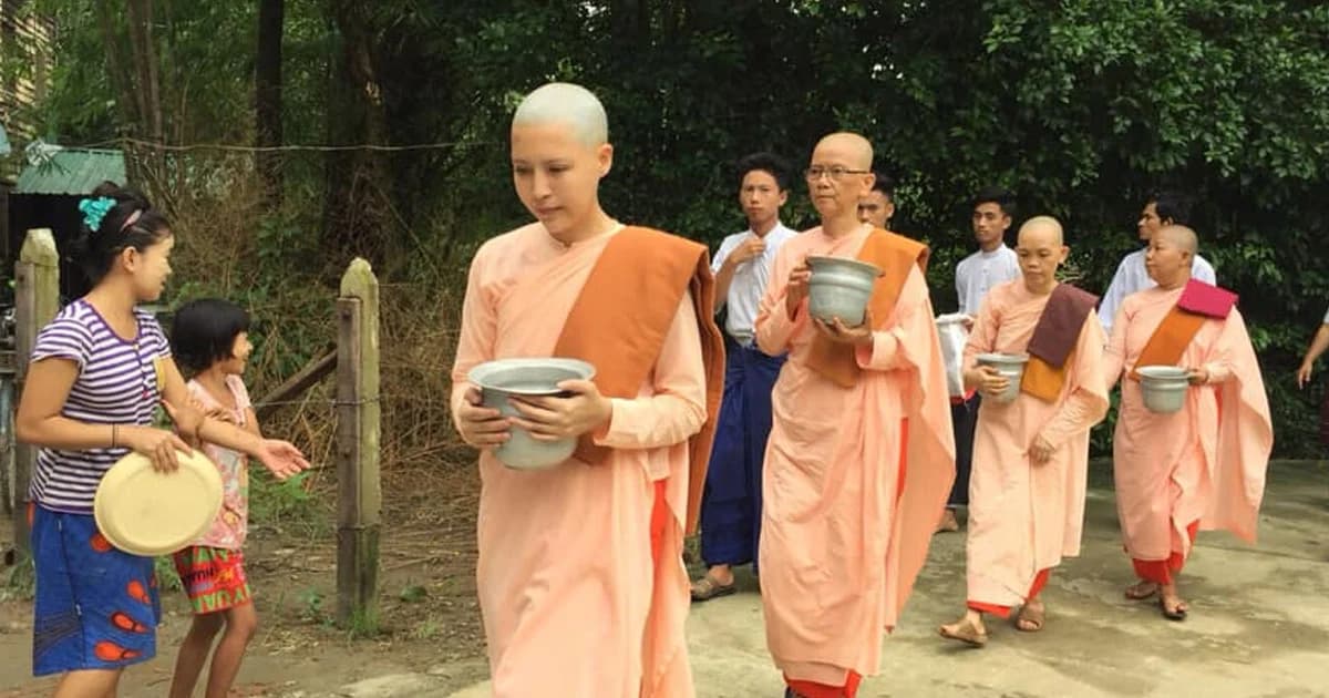 แม่ชี “กิ๊ก มยุริญ” ละทางโลก ถือศีลและปฏิบัติธรรมวัดในพม่า