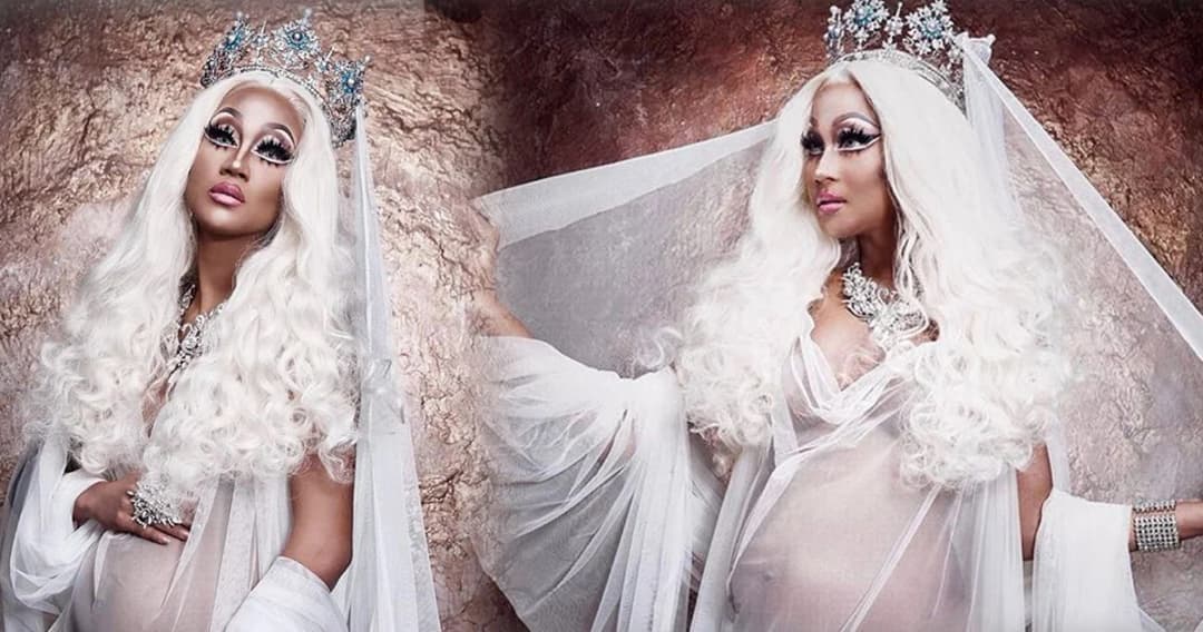 “เมญ่า” แปลงโฉมแต่งเป็น Drag mom ถ่ายภาพที่ระลึกก่อนคลอด