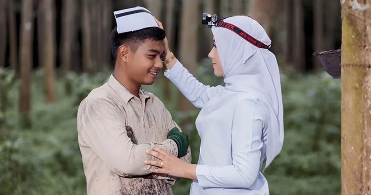 หนุ่มสวนยาง ควงสาวพยาบาล ถ่ายพรีเวดดิ้ง กลางสวนยางพารา