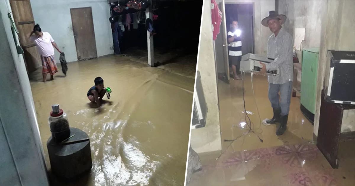 พังงาอ่วม ! น้ำป่าไหลหลากท่วม 3 หมู่บ้าน สั่งเร่งขนของขึ้นที่สูง