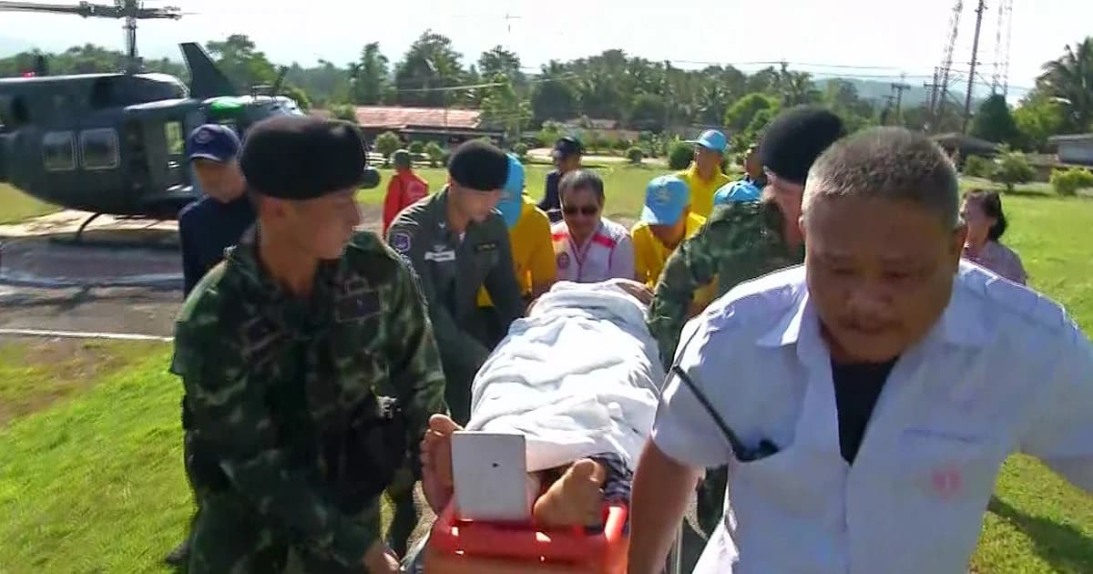 ฮ.ส่ง รพ.แล้ว! นทท.ตกเขาอุทยานเขาแหลม ขาหัก-สมองบวม แพทย์ส่งต่อ รพ.พหลฯ