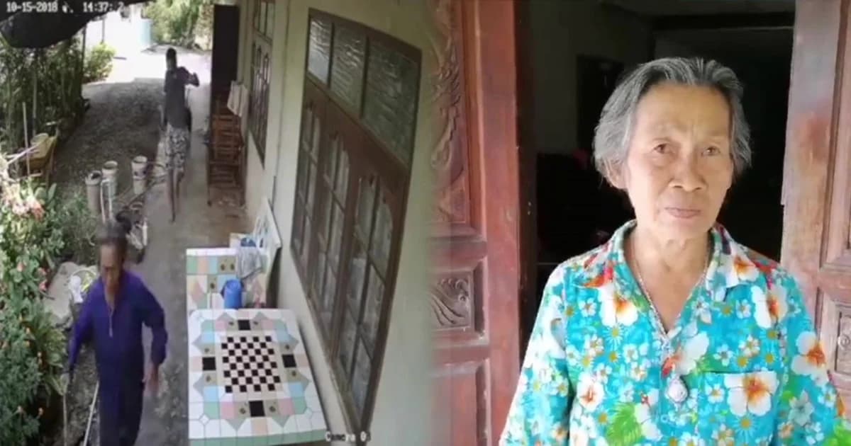 ยายสะดุ้ง! โจรย่องเข้าบ้านแถมหยิบมีดไล่ฟันเจ้าของ