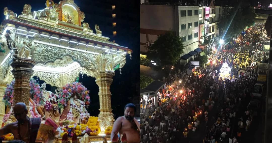 แจ้งเลี่ยงเส้นทาง “สีลม-สาทร” เย็นนี้ งานแห่ประเพณีวัดพระศรีมหาอุมาเทวี (วัดแขก)