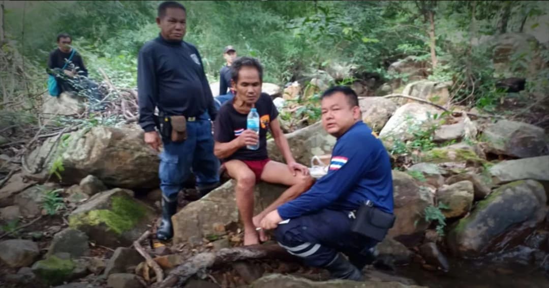 พบแล้ว ! พรานวัย 69 หลงป่าอาถรรพ์นาน 6 วัน โผล่ไกลอีกฝั่งข้ามอำเภอ