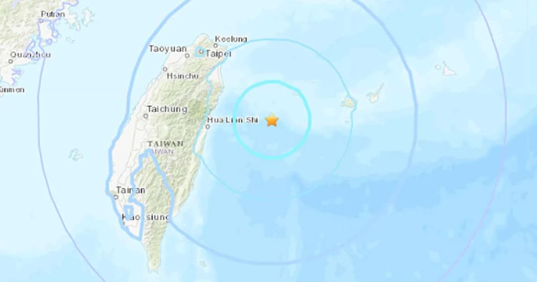แผ่นดินไหวขนาด 5.7 นอกชายฝั่งไต้หวัน สะเทือนถึงกรุงไทเป