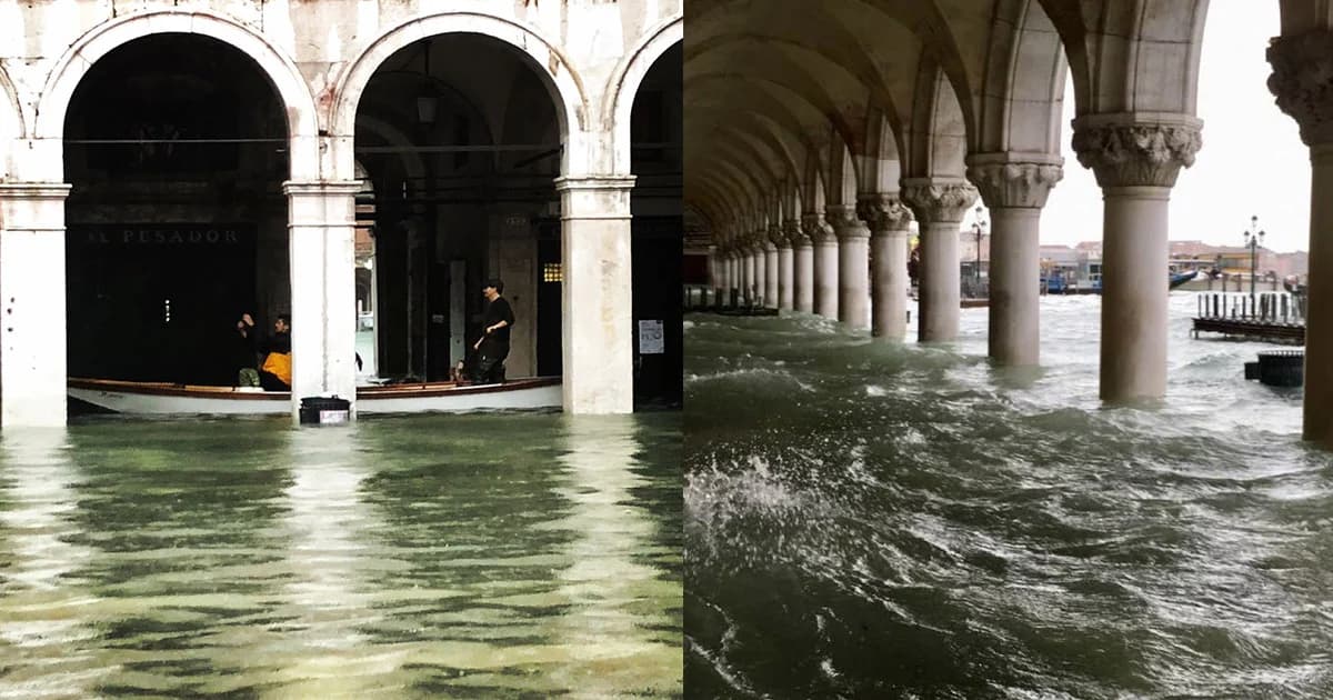 พายุถล่มอิตาลี นครเวนีสถูกน้ำท่วมหนักสุดในรอบ 10 ปี