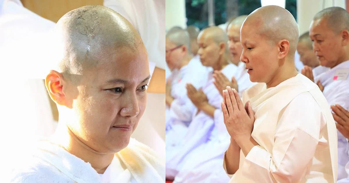 คุณน้ำผึ้ง กราบพระบาททูลลา “พระองค์โสม” ออกบวช ณ วัดป่านาคำน้อย