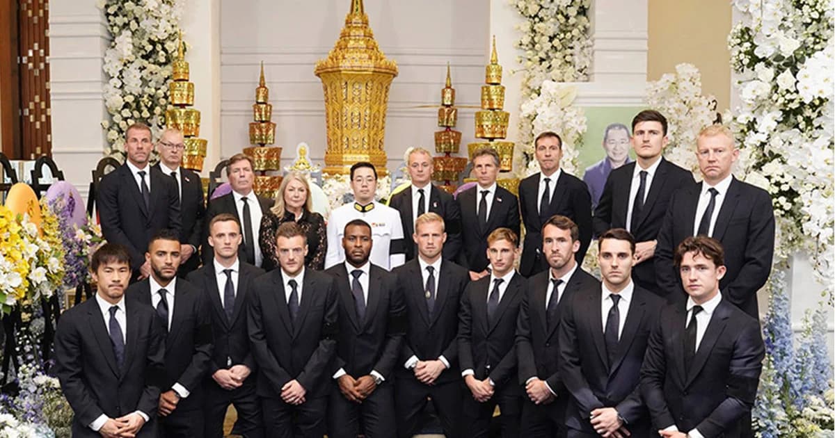 รวมภาพบรรยากาศ “ทีมเลสเตอร์ ซิตี้” ร่วมพิธีสวดพระอภิธรรม “คุณวิชัย”