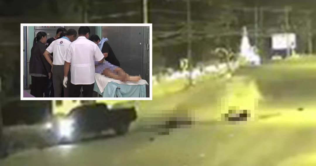 พ่อรับร่างหนุ่มบิ๊กไบค์เหยื่อกระบะตัดหน้าถอยเหยียบซ้ำ คนขับกระบะมอบตัว อ้างตกใจ