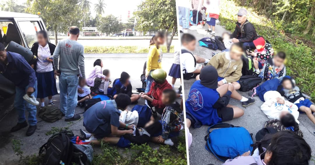 รถตู้นักเรียนลำปางยางระเบิด พุ่งชนเสาไฟยับ เจ็บกว่า 10 ราย